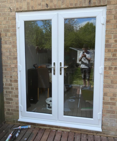upvc doors hampshire image of a white double upvc door